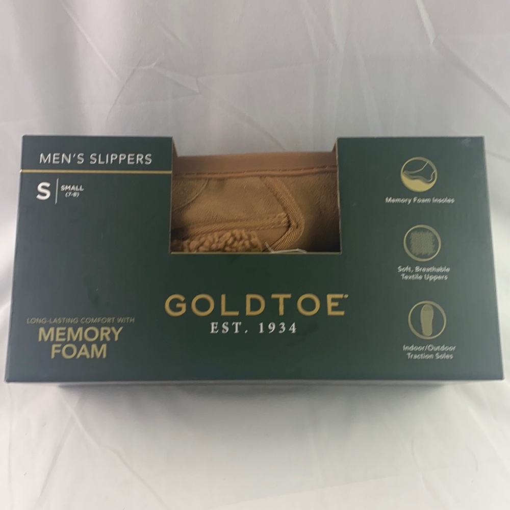 Gold Toe Memory Foam Faux Fur Loafer Slippers